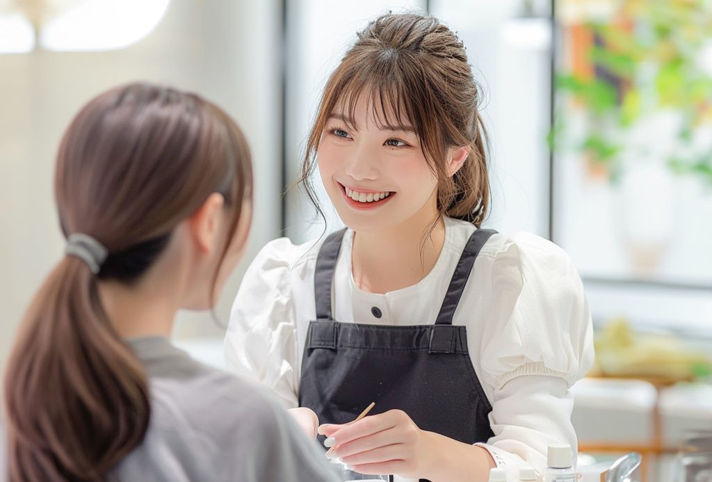 シェアサロンでサロンワークをする女性ネイリスト